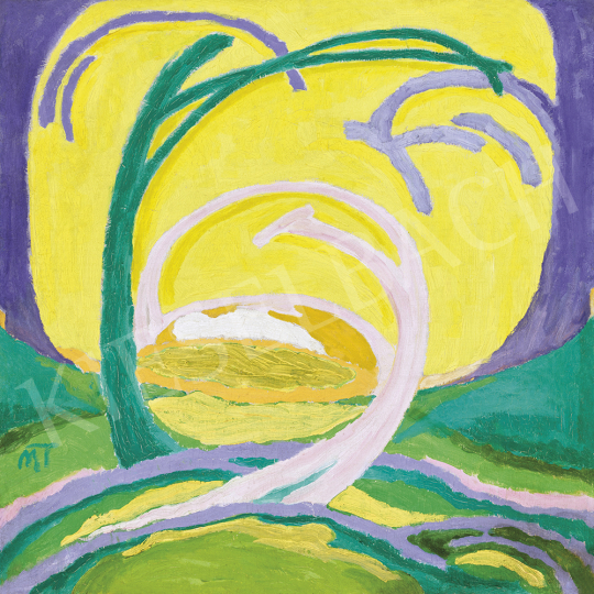  Mattis Teutsch, János - Green-Yellow Landscape (Yellow Landscape), 1918 | 54th Winter auction auction / 140 Lot