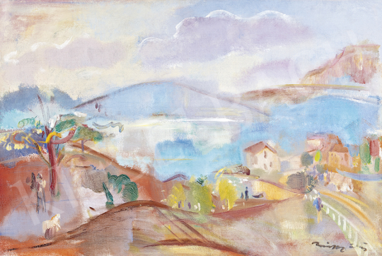  Márffy, Ödön - Landscape by Lake Balaton, late 1920s | 54th Winter auction auction / 143 Lot