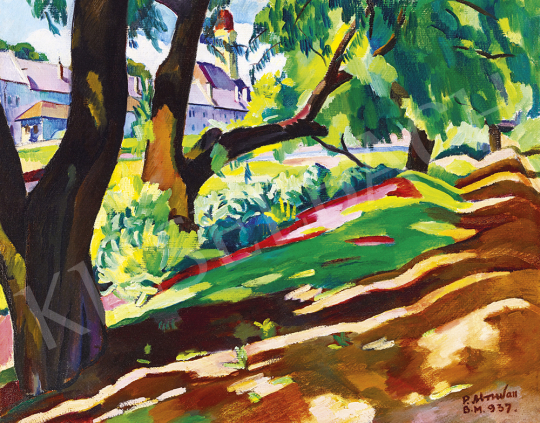  Abrudan Péter - Napfényes Zazar-part Nagybányán, 1937 | 54. Téli aukció aukció / 75 tétel