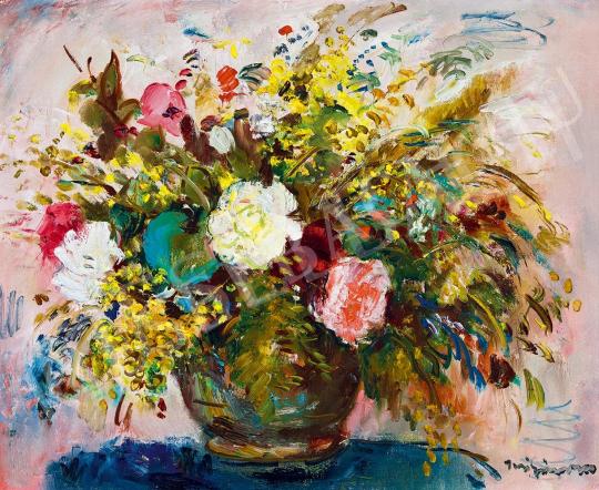  Iványi Grünwald, Béla - Still-Life of Flowers, 1930s painting