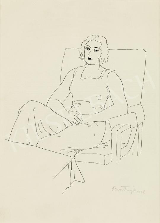 Bortnyik, Sándor - Sitting Woman, 1928 | 40th Auction auction / 12 Lot