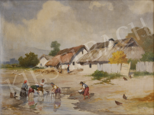 Neogrády, Antal - Washing Women painting