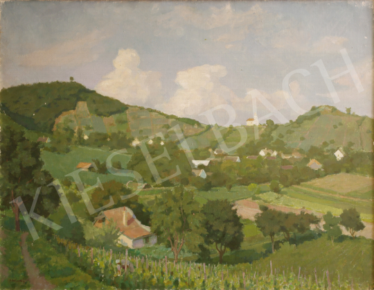 Vidovszky, Béla - Landscape with Vine Plants painting