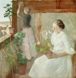  Ferenczy, Károly - Girls Nursing Flowers, 1889 