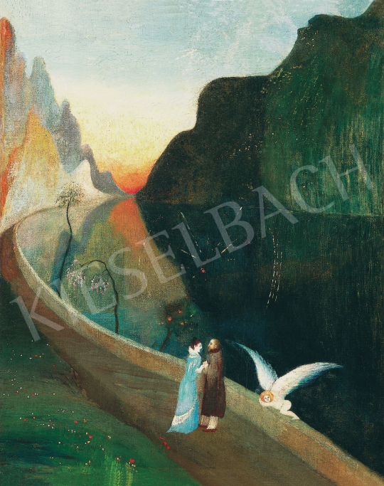  Csontváry, Kosztka Tivadar - Encounter of Lovers (Rendezvous), c. 1902 painting