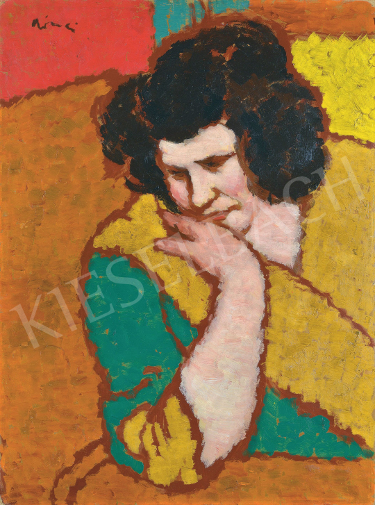 Rippl-Rónai József - Könyöklő Lazarine, 1912 festménye