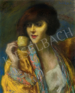 Rippl-Rónai, József - Woman with Chinese Cup, 1920 