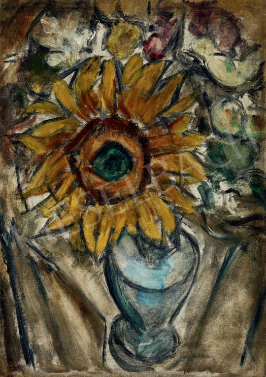  Dénes, Valéria - Sunflower, 1913 painting