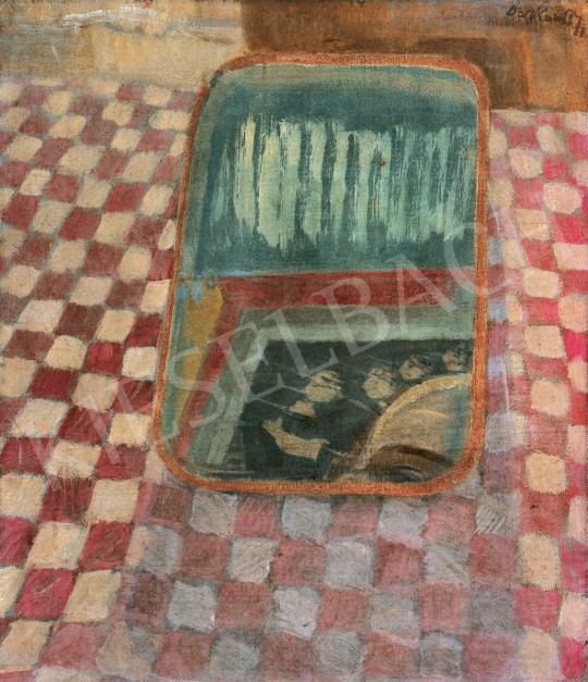 Derkovits, Gyula - Mirror, 1930 painting