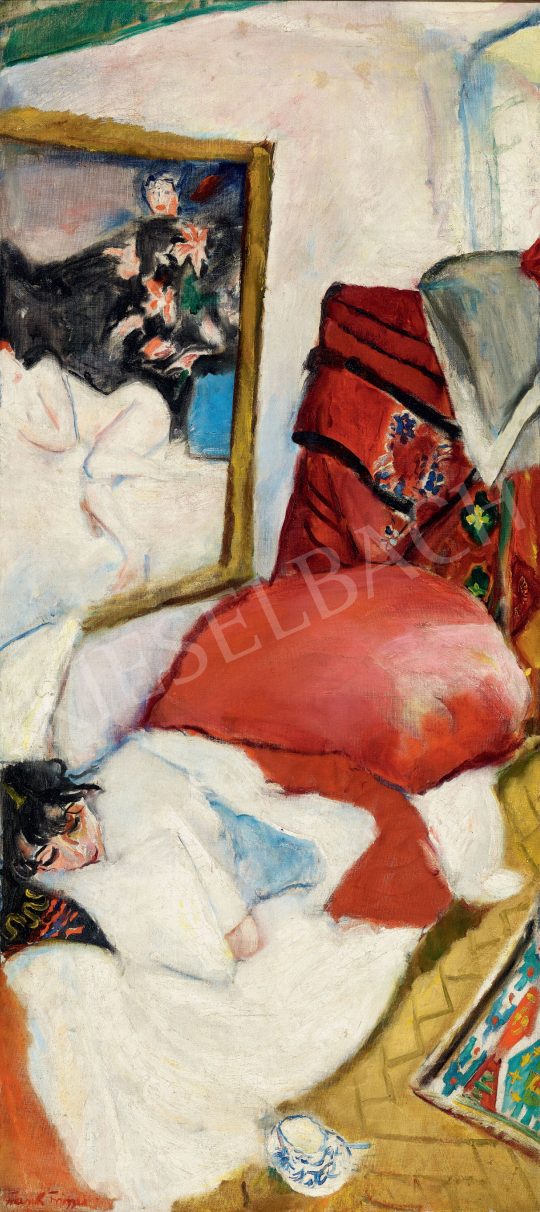  Frank Frigyes - Reggeli ébredés (Mimi), 1929 festménye