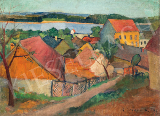  Modok, Mária (Czóbel Béláné) - A View of Szentendre from 'Szamárhegy', second half of the 1920s painting
