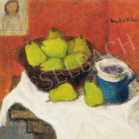  Modok, Mária (Czóbel Béláné) - Still Life with Pears, 1930s painting
