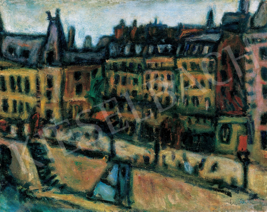  Czóbel, Béla - Bank of the Seine in Paris, 1925 painting