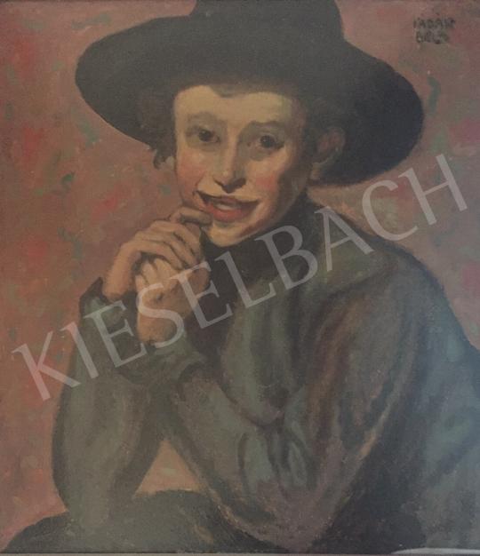 Eladó  Kádár Béla - Kalapos fiú, 1910 körül festménye