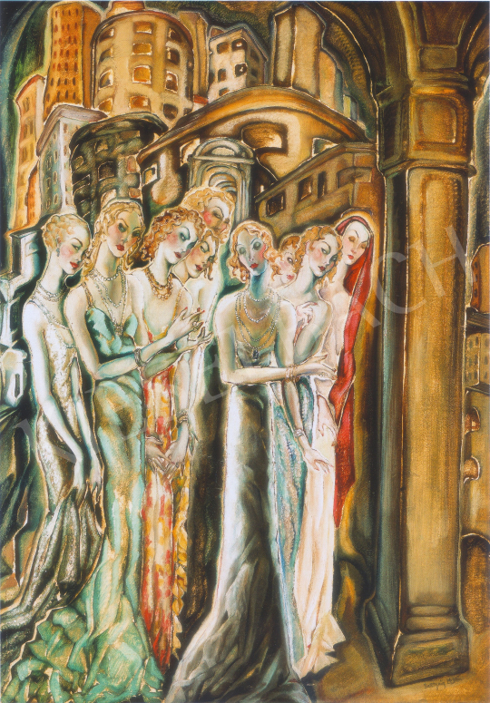 Batthyány Gyula - Előkelő hölgyek festménye