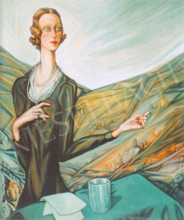  Batthyány, Gyula - Portrait of Mrs Odescalchi Klára Andrássy (1933)