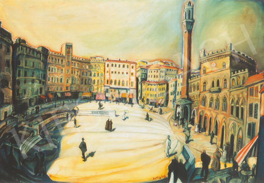  Batthyány, Gyula - Main Square of Siena painting