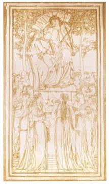 Sir Burne-Jones, Edward Coley - Muzsika (kivitelezés valószínűleg William Morris műhelye) | 24. Aukció aukció / 186 tétel