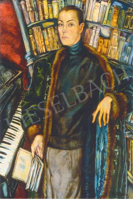  Batthyány, Gyula - Man in a Library Room painting