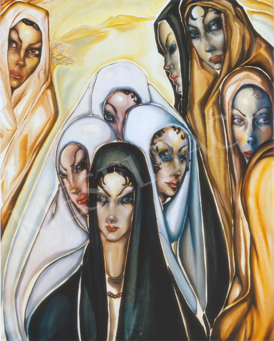  Batthyány Gyula - Las Palmas-i nők festménye