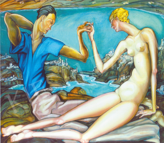  Batthyány, Gyula - Lovers of Dubrovnik painting