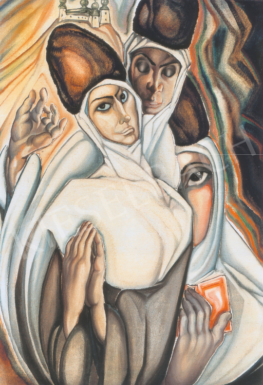  Batthyány Gyula - Szerb szerzetesnők festménye