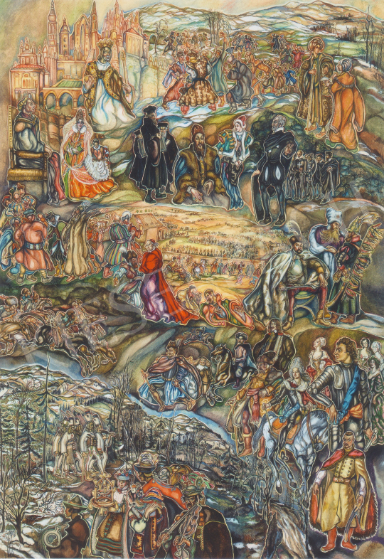  Batthyány Gyula - Történelmi kompozíció festménye
