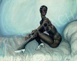  Batthyány, Gyula - Black Nude in Patent Leather Shoes (1929)