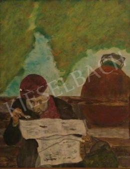  Seres, Béla - Reading Newspaper 