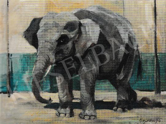  Kieselbach, Géza - Elephant - Circus Hagenbeck, 1924 painting