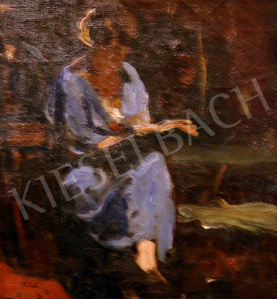 Szüle, Péter - Reading Woman painting