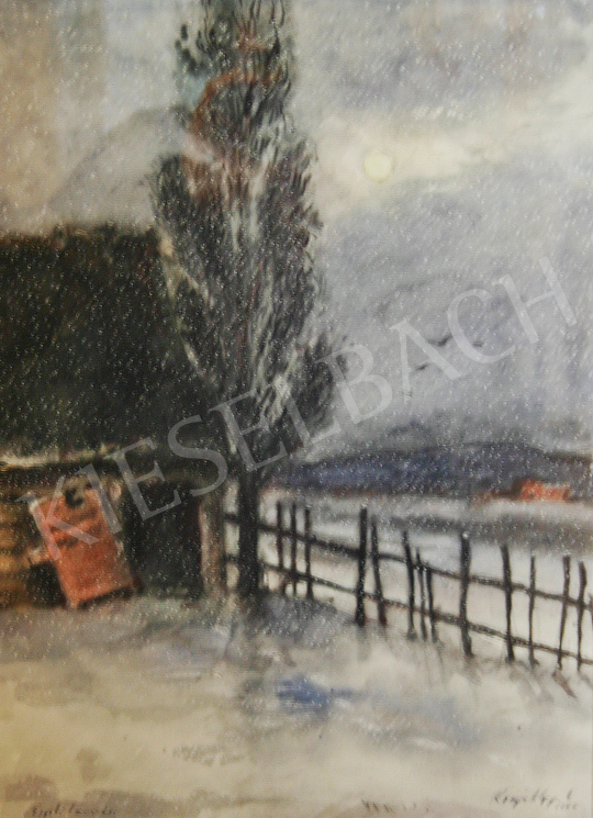 For sale Komjáti-Wanyerka, Gyula (Komjáti Gyula, Wanye - Snowing at Night 's painting