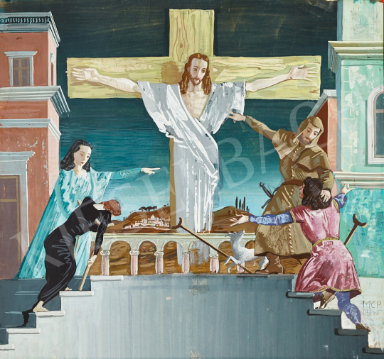  Molnár C., Pál - Crucifixion, 1945 painting