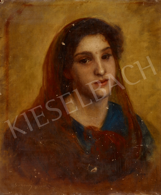 Szikszay Ferenc - Női portré festménye
