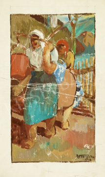 For sale  Hiripi, Gyula - Water-Holding (Study), 1946 's painting