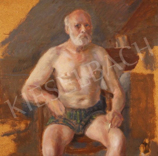 Eladó  Szabó Vladimir - Időskori önarckép, 1986 festménye