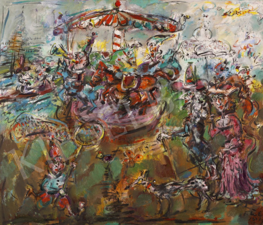  Tóth, Ernő - History at City Park of Budapest, 2004 painting