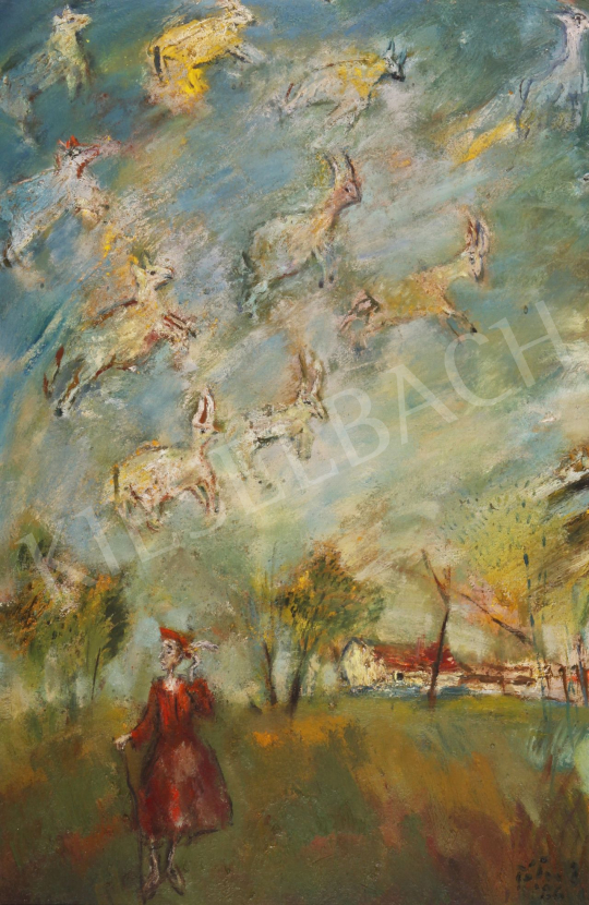  Tóth, Ernő - Vision at Great Hungarian Plain, 1986 painting