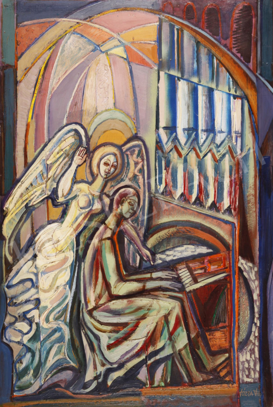 For sale  Józsa, János - In Memoriam Kondor B. (Composition with an Angel), 1978 's painting