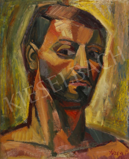  Józsa János - Önarckép szabadban, 1965 