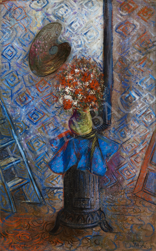  Peterdi, Gábor - Parisian Studio with Flowers painting