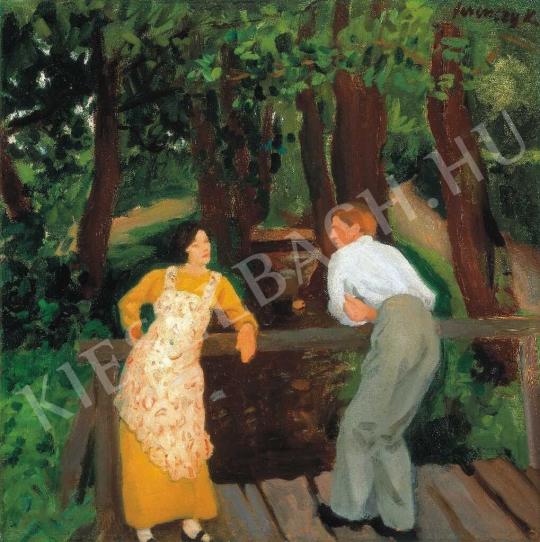  Ferenczy, Károly - Engaged in a Conversation, c. 1912. painting