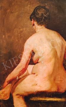 Molnár, József - Sitting Female Nude, third third of the 19th century painting