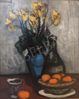  Csernó, Judit - Still Life of Flowers with Oranges 