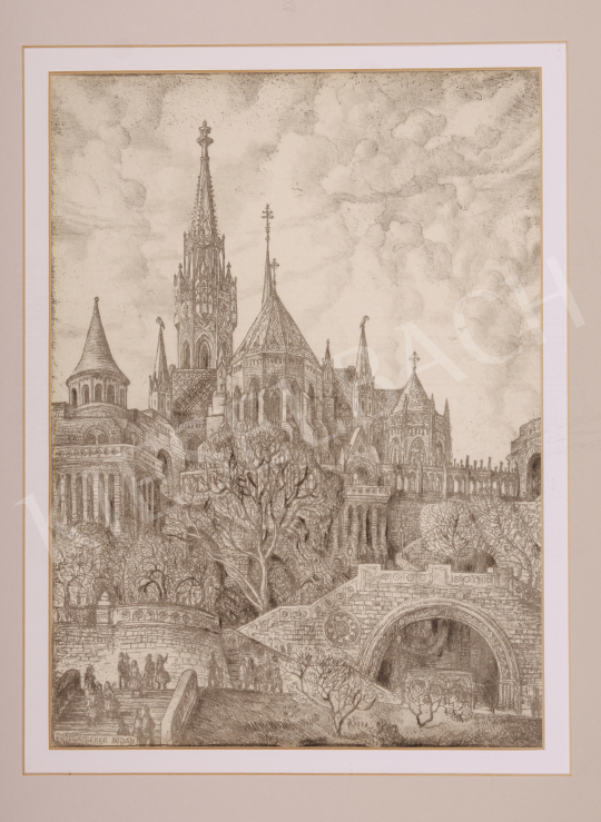 Eladó  Szabó Vladimir - Műemlékek Budán festménye