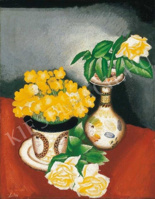 Lehel Mária - Sárga virágok, 1913 festménye