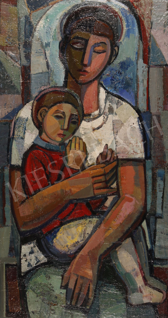 Eladó  Józsa János - Anya gyermekével festménye
