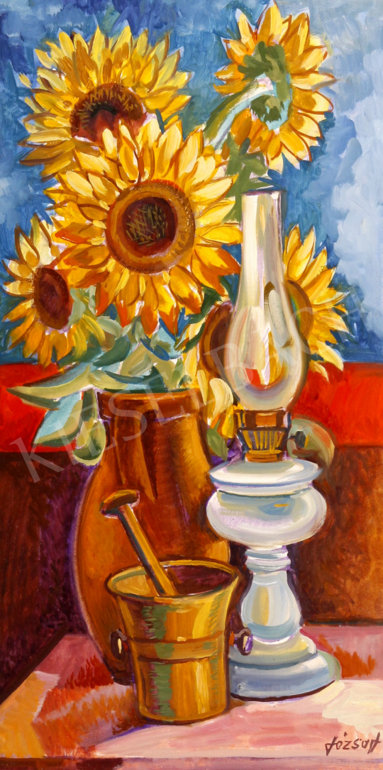  Józsa, János - Still-Life with Sunflowers painting