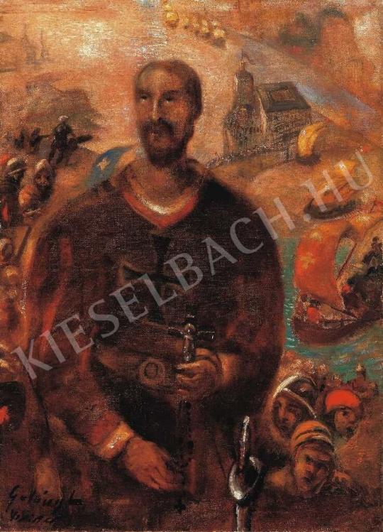  Gulácsy Lajos - Háború (Keresztes vitéz, Padovai Szt. Antal) festménye