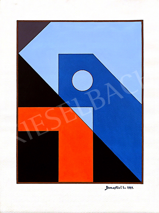 Monostori, László - Geometrical Composition II., 1997 painting